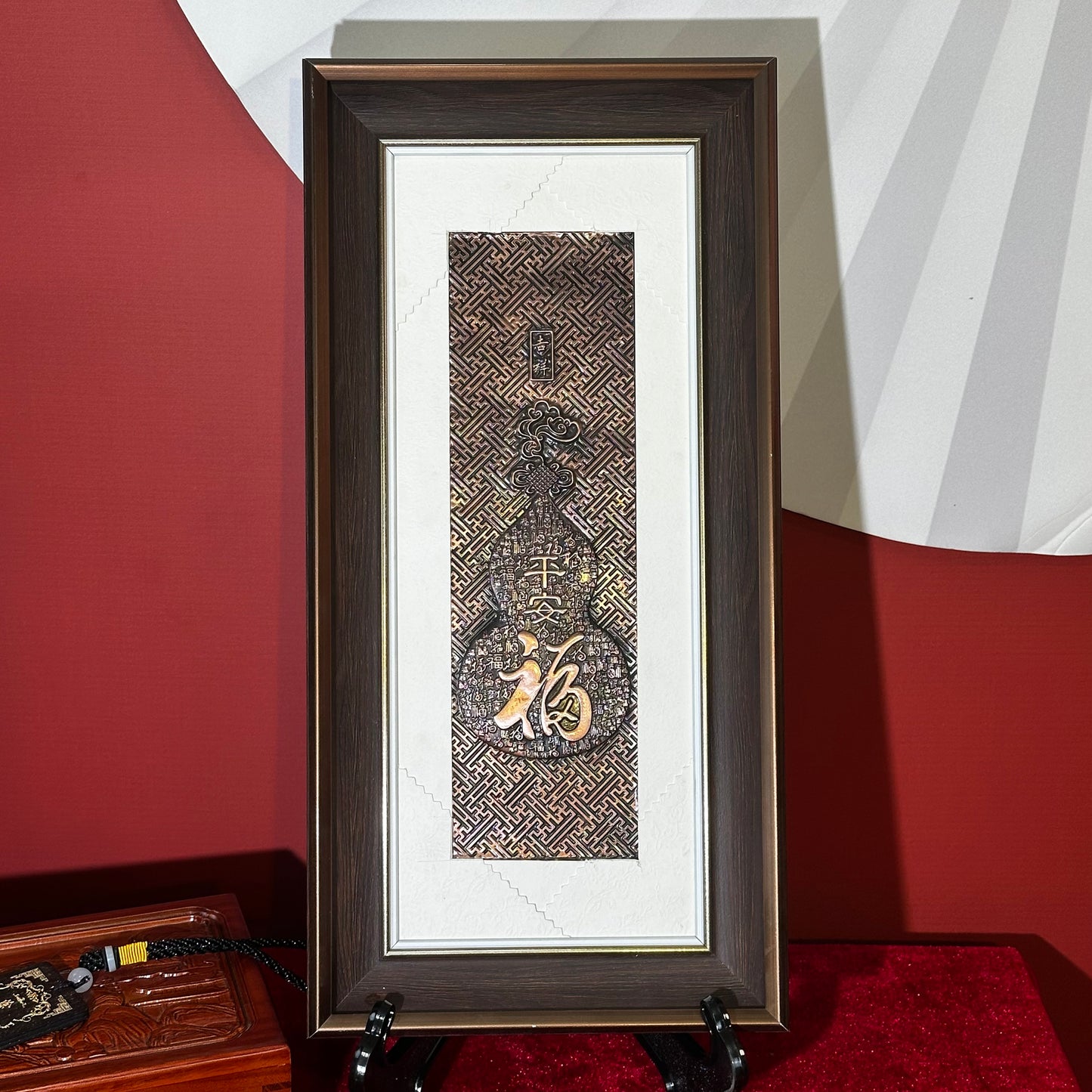 百福吉祥葫蘆招財辟邪祈福銅拓画擺台